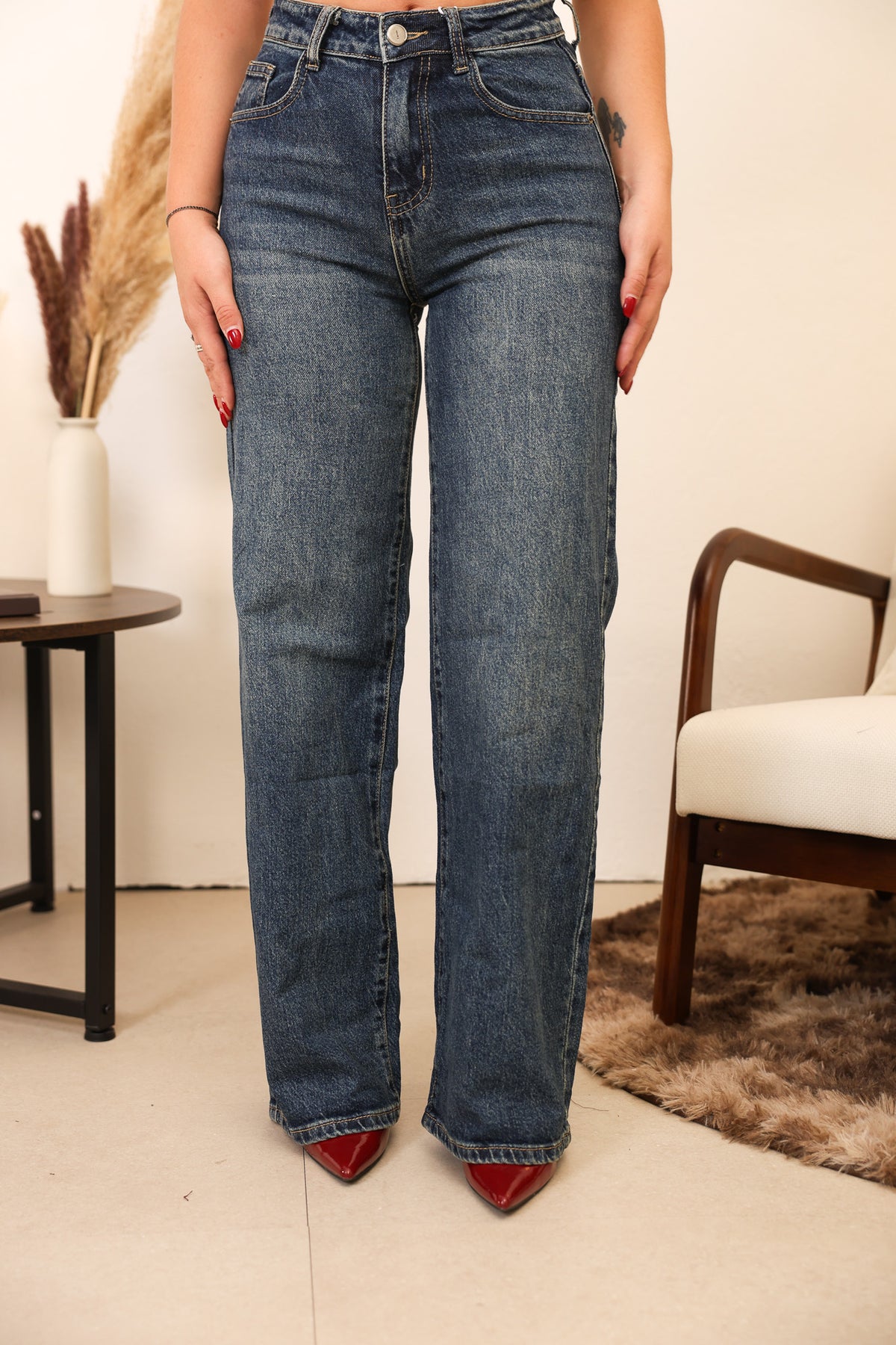 Jeans tasca bordeaux