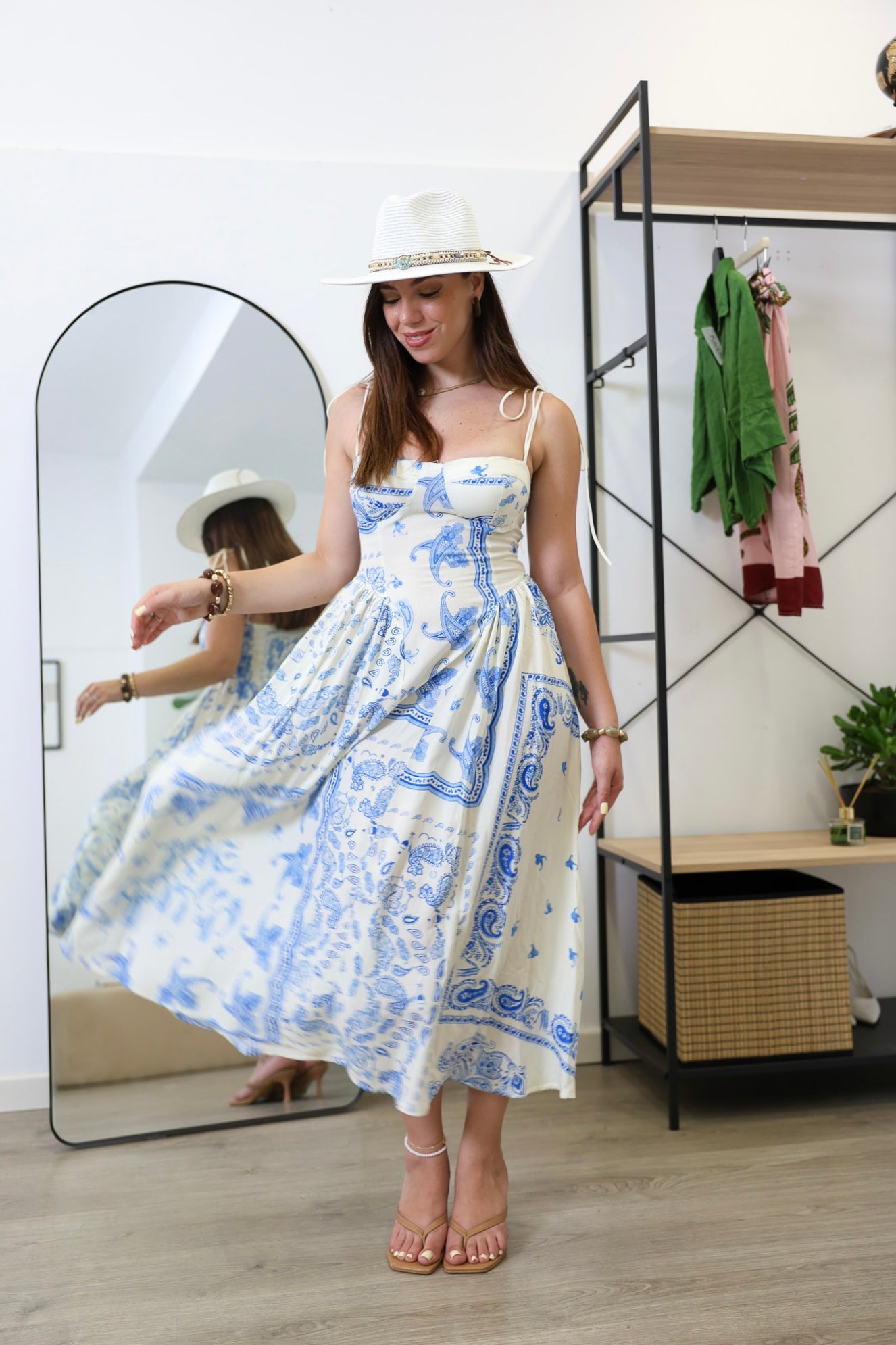 Abito Maxi bustier maiolica