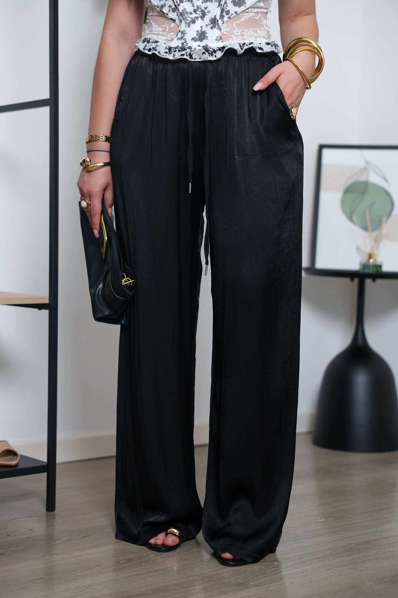 Pantalone satin