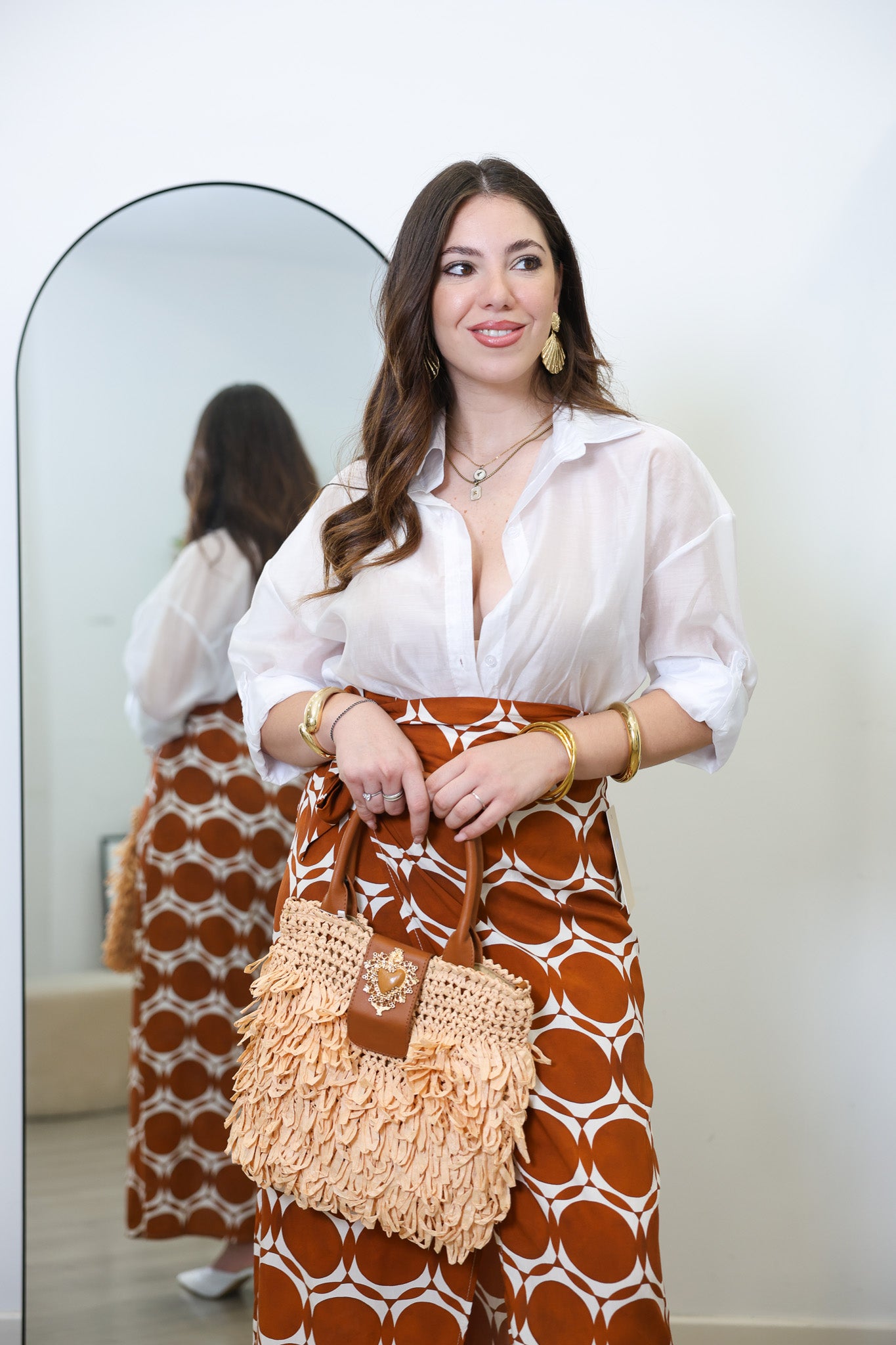Camicia velata bianca