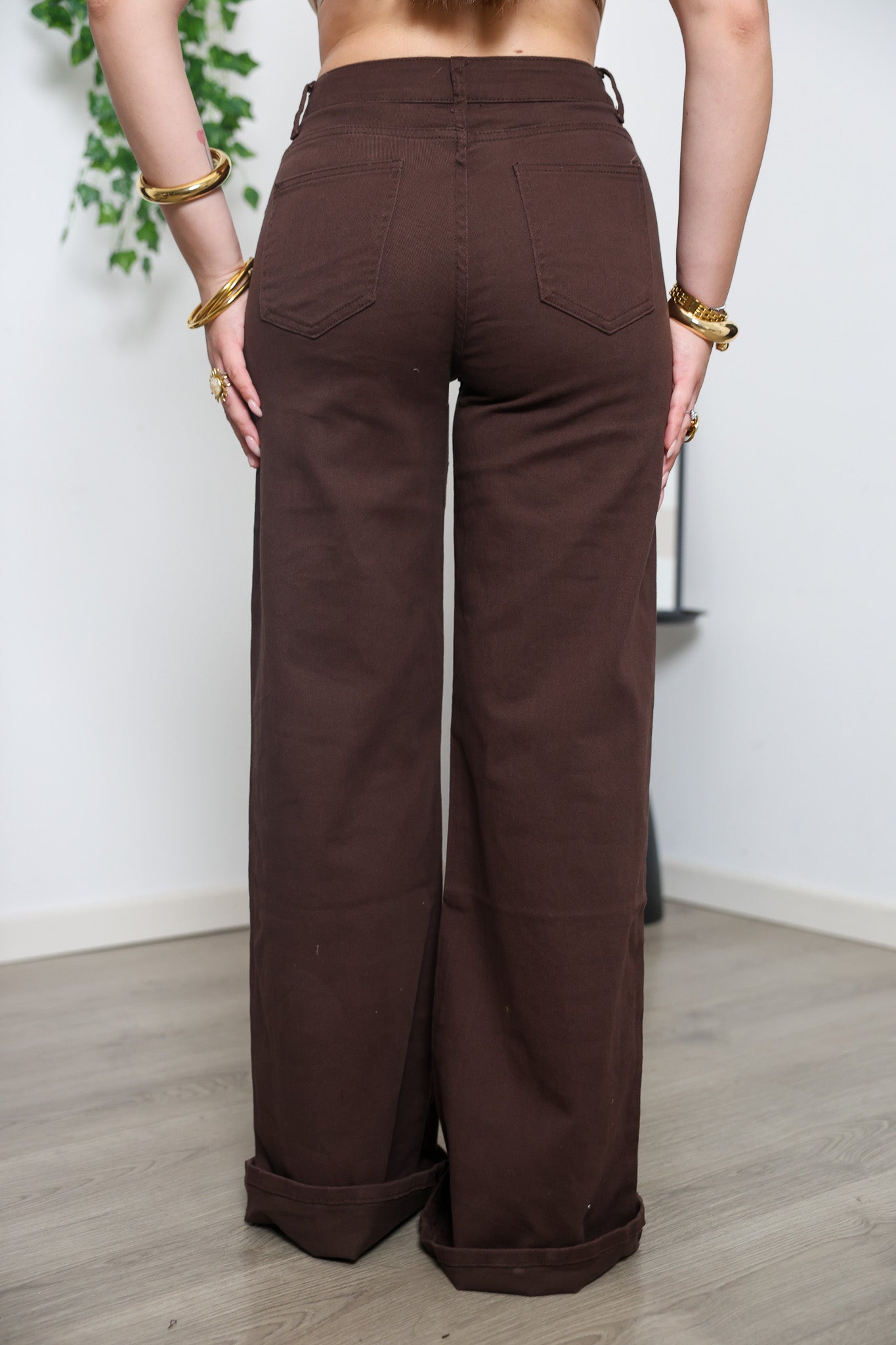 Coordinato jeans marrone