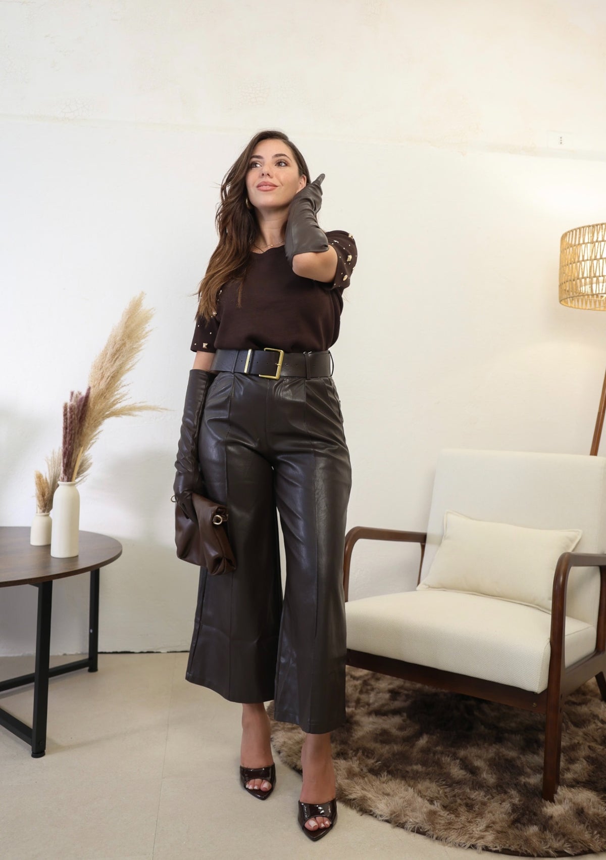 Pantalone ecopelle