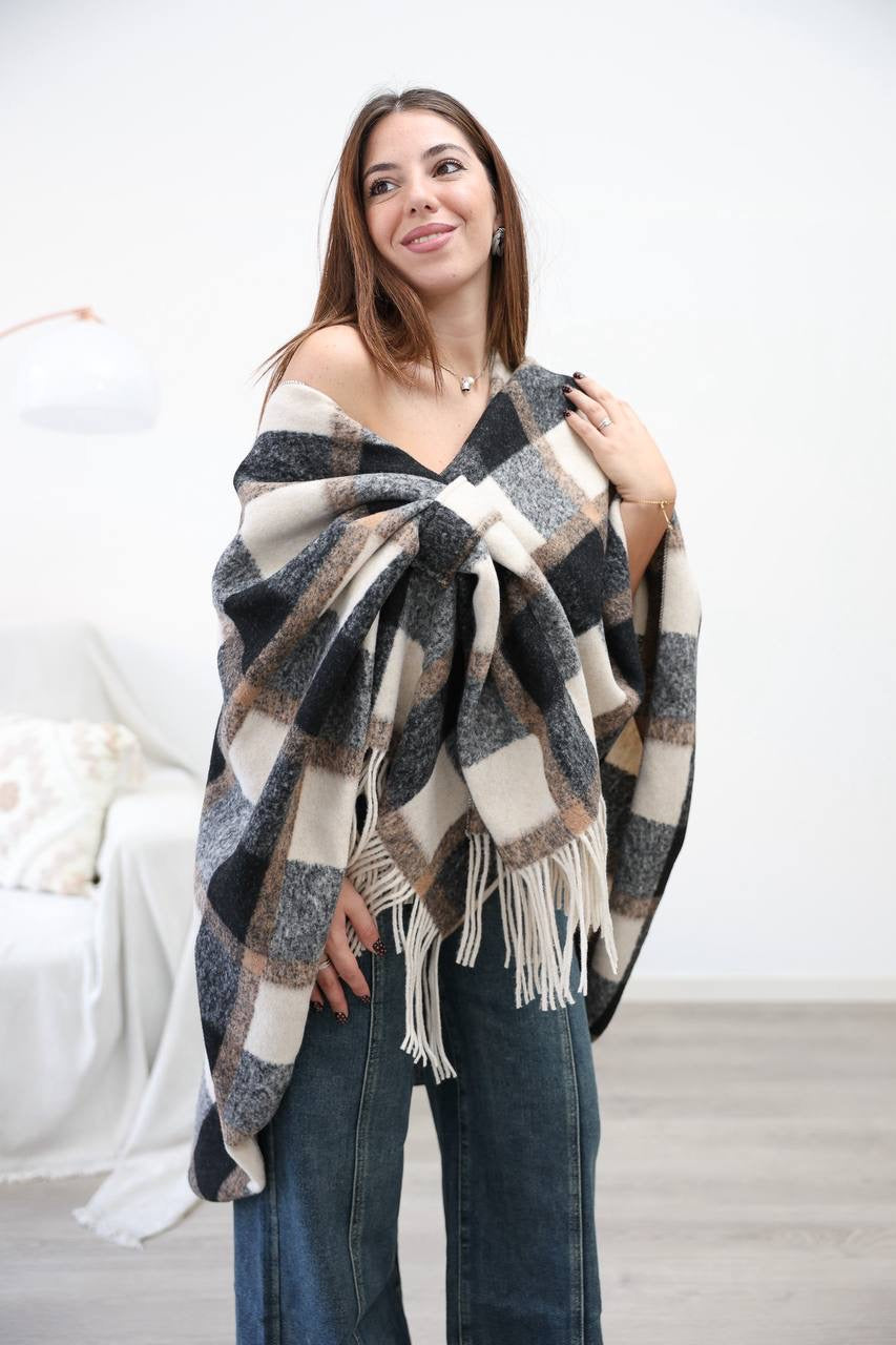 Poncho quadri