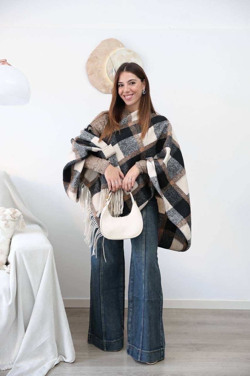 Poncho quadri