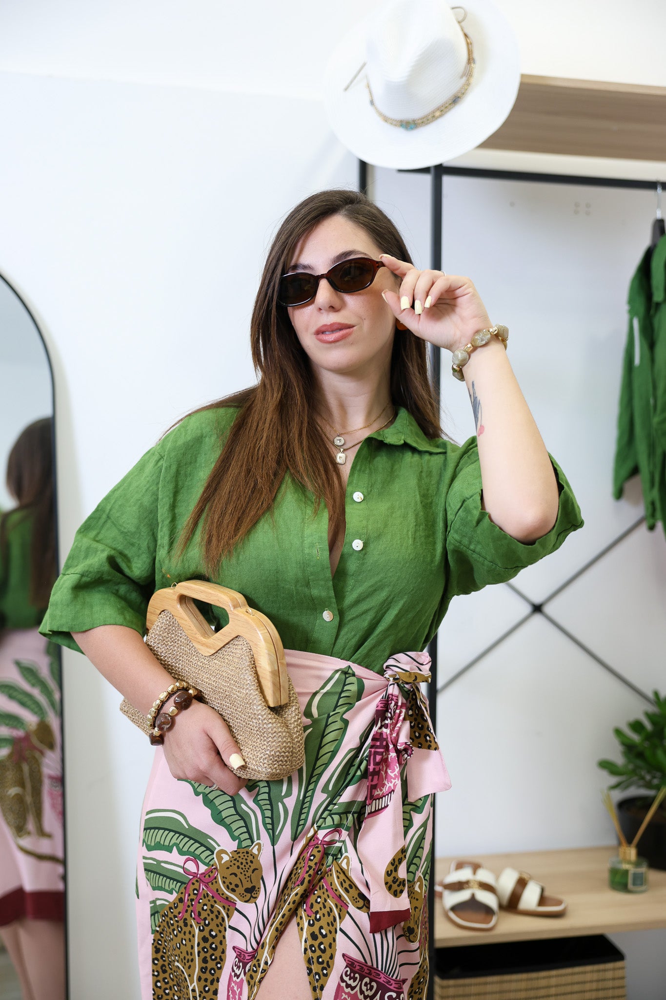 Gonna foulard jungle