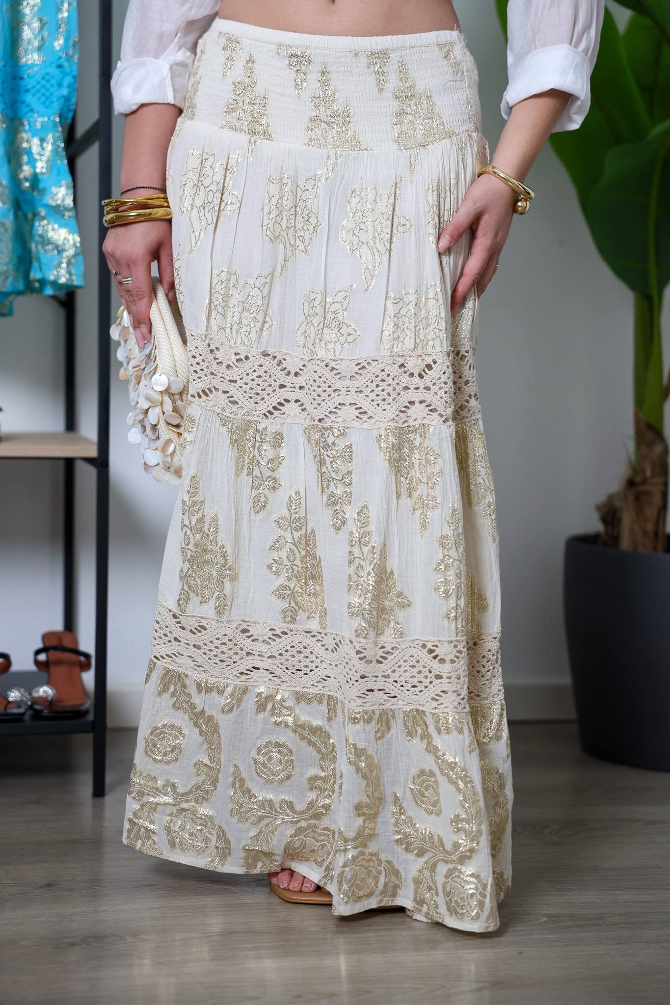 Gonna gitana beige