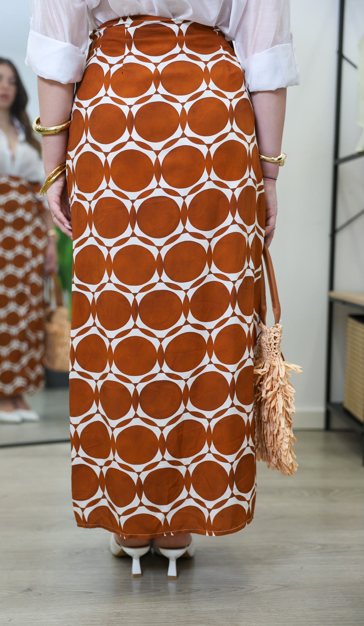Gonna foulard eclissi geometrik