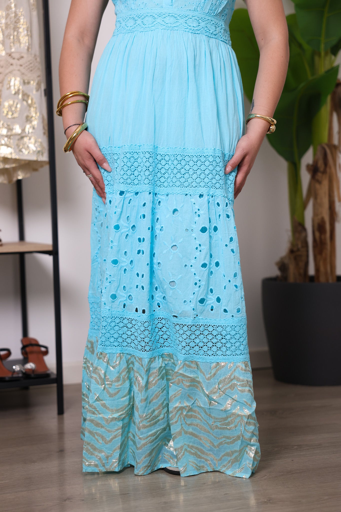 Abito India azzurro