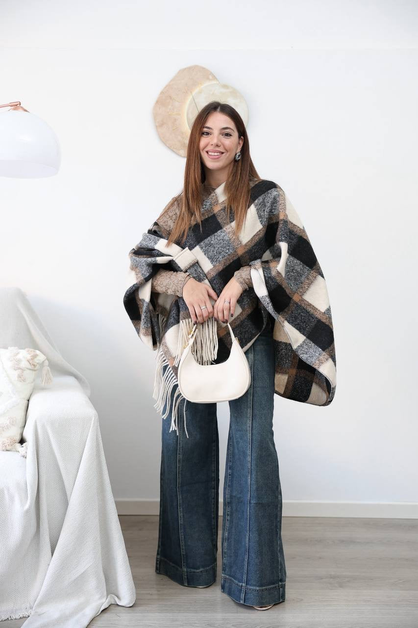 Poncho quadri