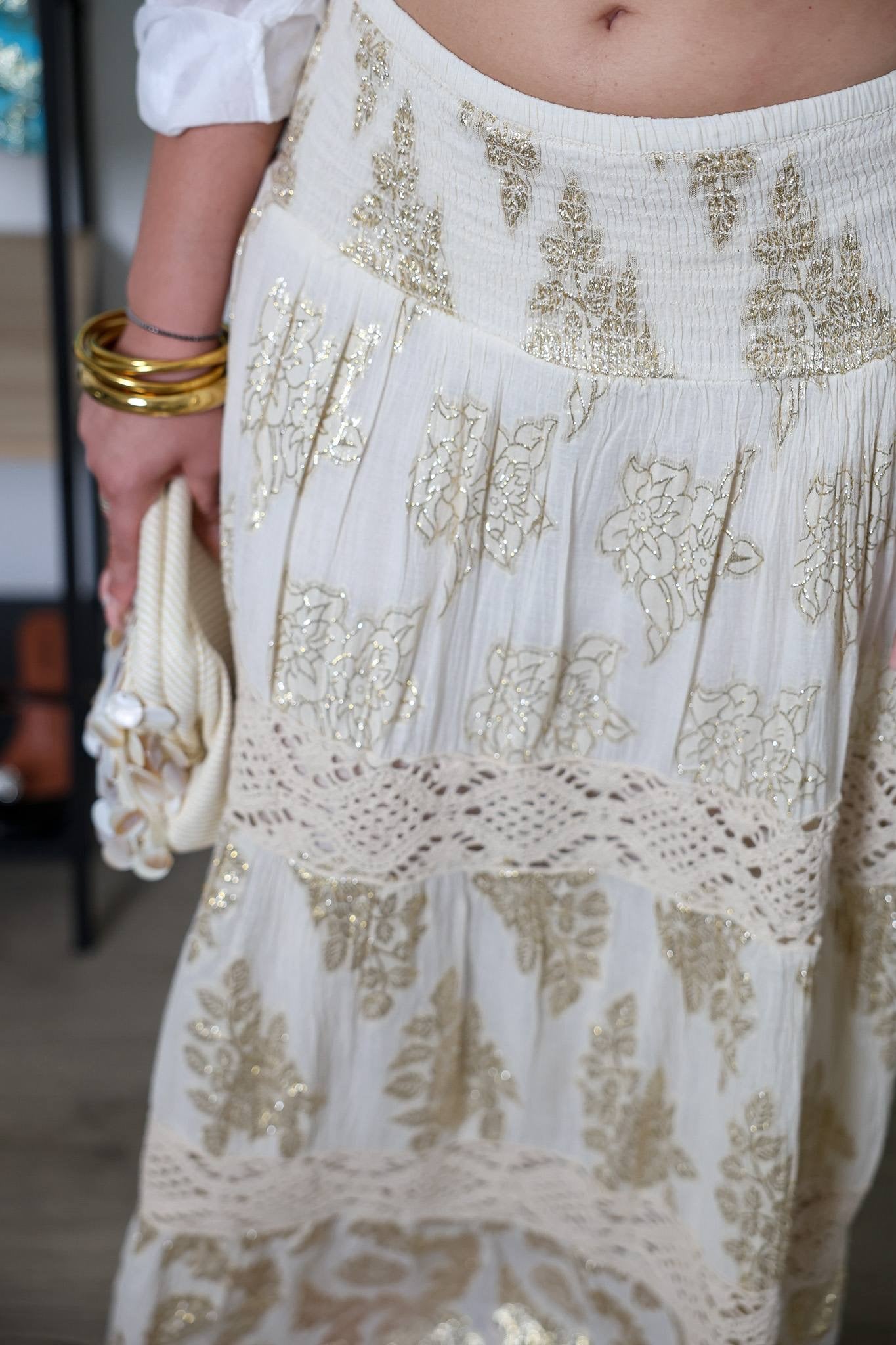 Gonna gitana beige