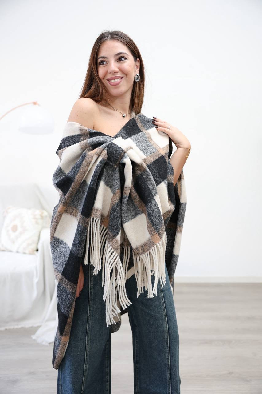 Poncho quadri