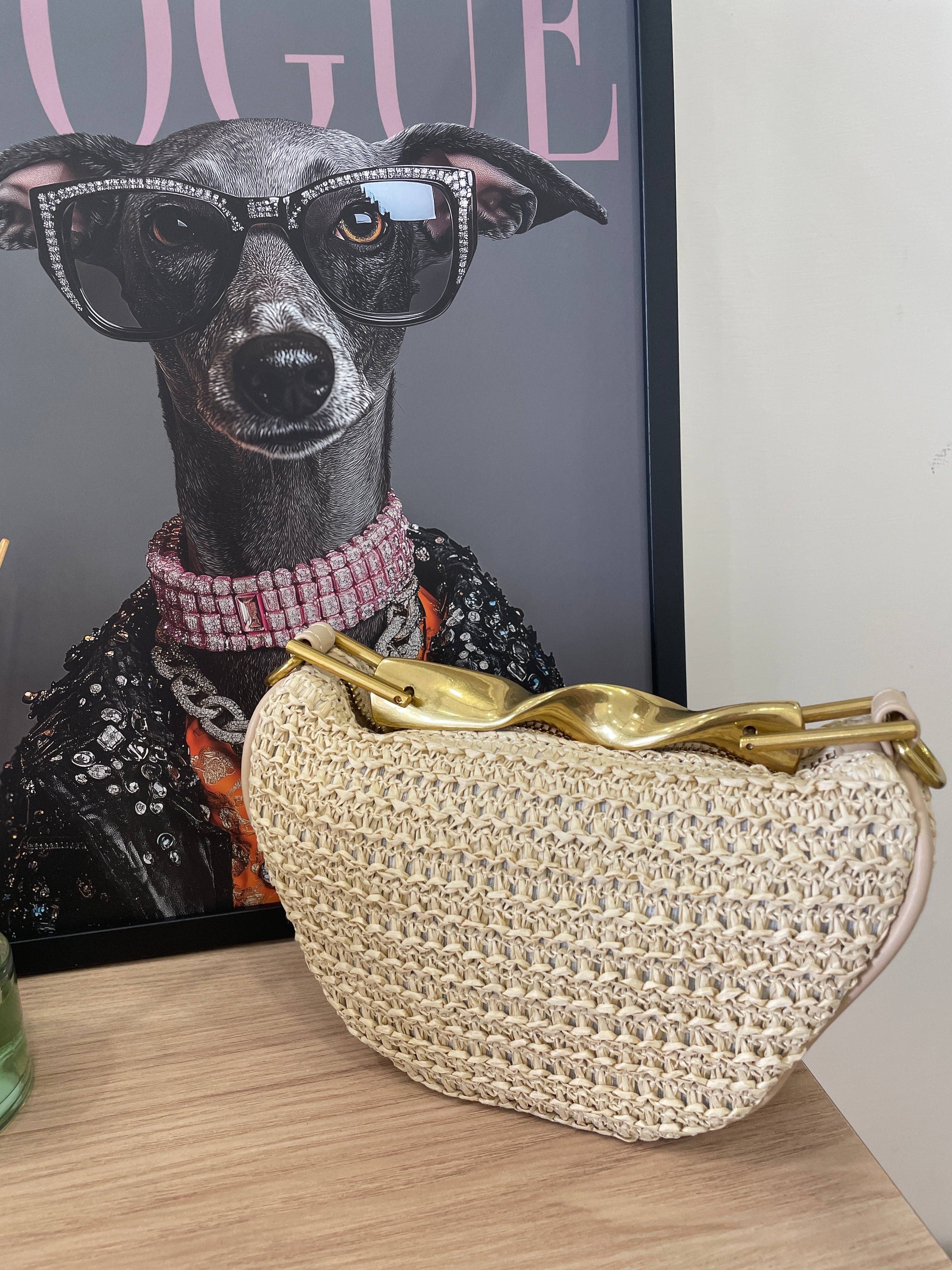 Borsa manico oro