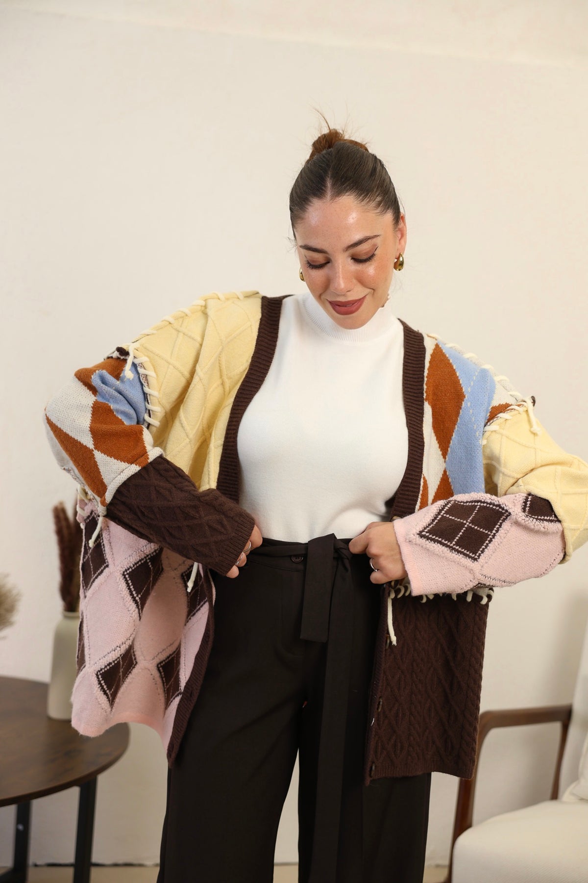 Cardigan rombi