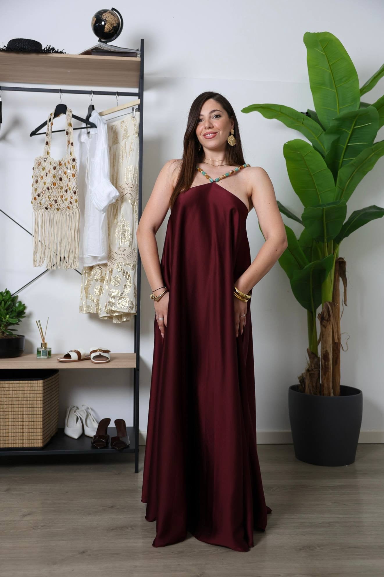 Abito Ninfa bordeaux